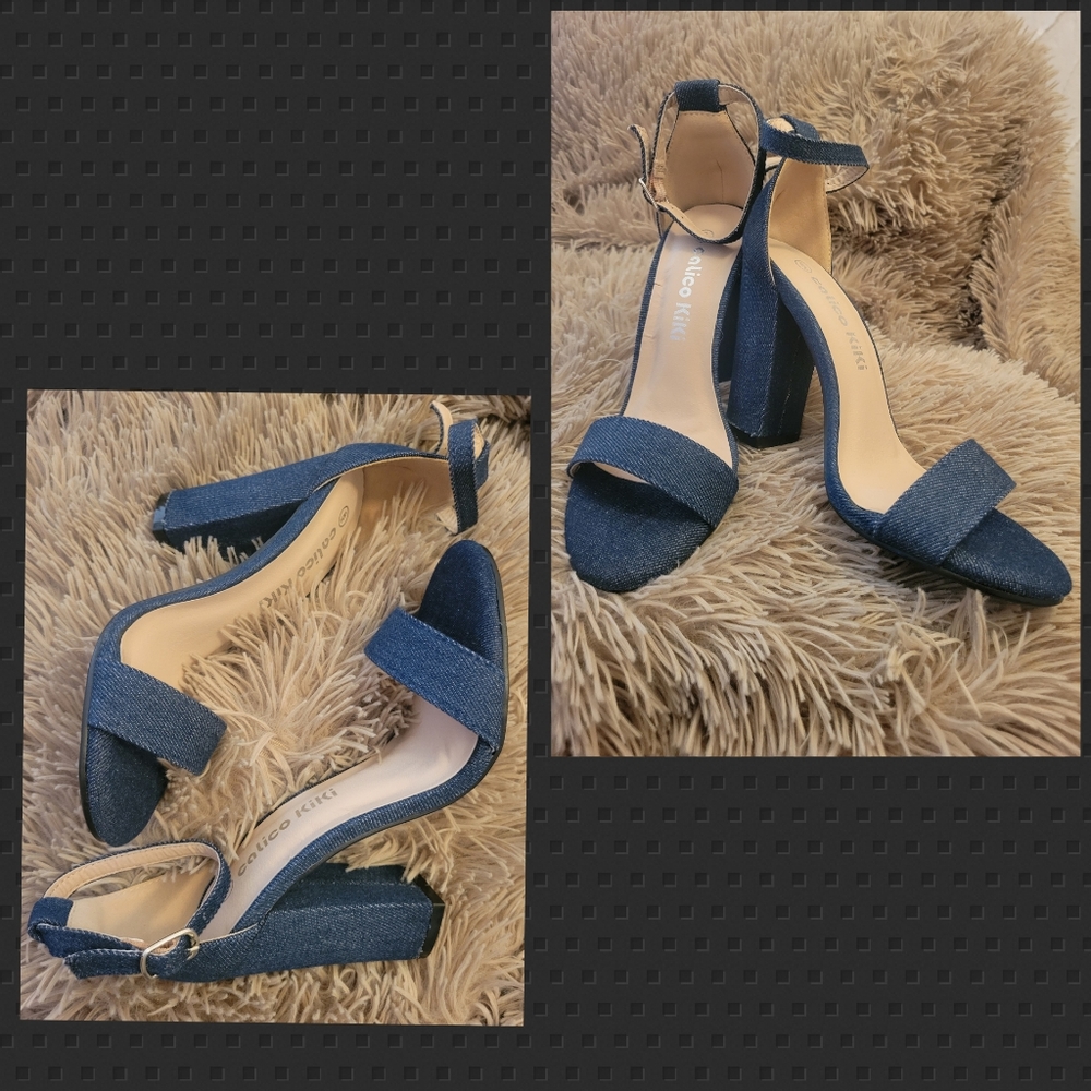 New denim style heels